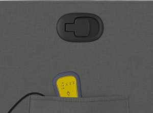 vidaXL Podnoszony fotel masujący, rozkładany, ciemnoszary, tkanina 11