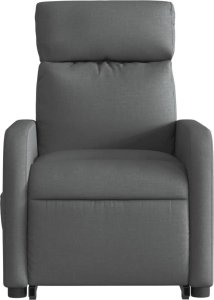 vidaXL Podnoszony fotel masujący, rozkładany, ciemnoszary, tkanina 8