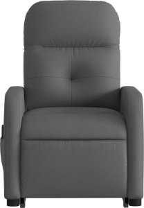 vidaXL Podnoszony fotel masujący, rozkładany, ciemnoszary, tkanina 8