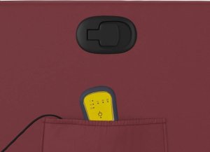 vidaXL Podnoszony fotel masujący, rozkładany, winna czerwień 11