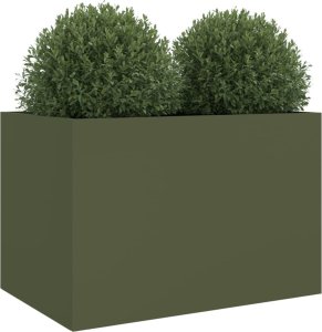 vidaXL vidaXL Donica, oliwkowa, 62x40x39 cm, stal walcowana na zimno 4