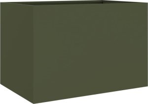 vidaXL vidaXL Donica, oliwkowa, 62x40x39 cm, stal walcowana na zimno 7