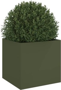 vidaXL vidaXL Donica, oliwkowa, 49x47x46 cm, stal walcowana na zimno 4