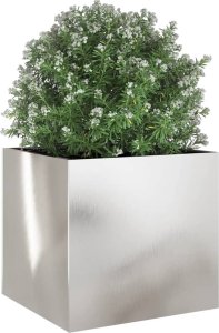 vidaXL Donica srebrny 49x47x46 cm stal nierdzewna 4