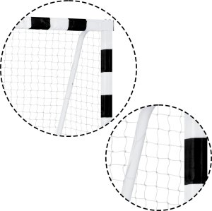 Neo-Sport Bramka do piłki nożnej 300 x 200 x 120 cm NS-465 czarno-biała 2