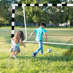 Neo-Sport Bramka do piłki nożnej 300 x 200 x 120 cm NS-465 czarno-biała 7