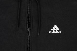 Adidas Bluza męska adidas Essentials Fleece 3-Stripes Full-Zip czarna IB4029 M 2