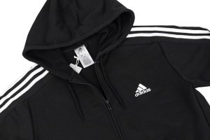 Adidas Bluza męska adidas Essentials Fleece 3-Stripes Full-Zip czarna IB4029 M 3