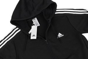 Adidas Bluza męska adidas Essentials Fleece 3-Stripes Full-Zip czarna IB4029 M 4