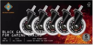 Deltaco Deltaco RGB Rollen f. Gamingstühle 5er Pack schwarz 3