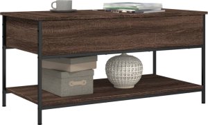 vidaXL Stolik kawowy, brązowy dąb, 100x50x50 cm 4