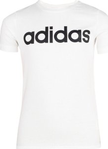 Adidas Koszulka dla dzieci adidas Essentials Linear Logo Cotton Tee biała IC9969 128cm 1