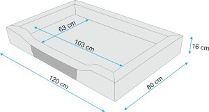 DOGGY XXL DELUXE legowisko dla psa czarny 7