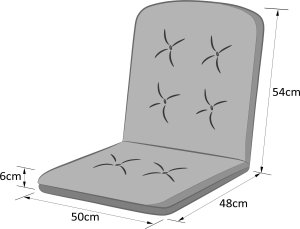 Hobbygarden Poduszka Blanca Grafitowa 50x48x54 cm 16