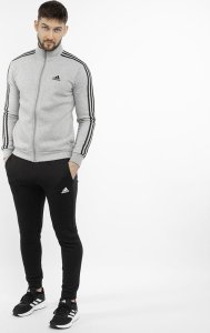 Adidas Dres męski adidas Basic 3-Stripes Fleece szaro-czarny IA3073 S 1