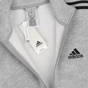 Adidas Dres męski adidas Basic 3-Stripes Fleece szaro-czarny IA3073 S 14