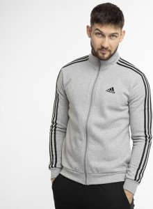Adidas Dres męski adidas Basic 3-Stripes Fleece szaro-czarny IA3073 2XL 3