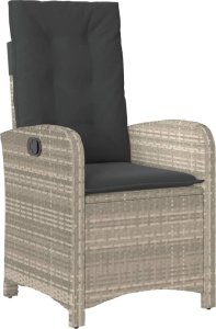 vidaXL vidaXL 9-cz. zestaw mebli ogrodowych z poduszkami, jasnoszary 4