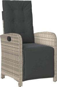 vidaXL vidaXL 9-cz. zestaw mebli ogrodowych z poduszkami, jasnoszary 5