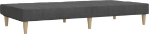 vidaXL 2-osobowa kanapa rozkładana, ciemnoszara, tapicerowana tkaniną 4