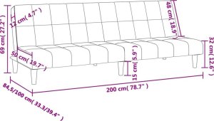 vidaXL 2-osobowa kanapa rozkładana, ciemnoszara, tapicerowana tkaniną 8
