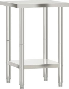 vidaXL Kuchenny stół roboczy, 55x55x85 cm, stal nierdzewna 2