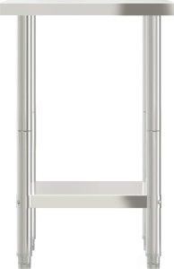 vidaXL Kuchenny stół roboczy, 55x55x85 cm, stal nierdzewna 5