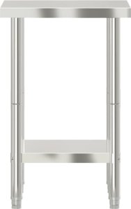 vidaXL Kuchenny stół roboczy, 55x55x85 cm, stal nierdzewna 6
