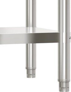 vidaXL Kuchenny stół roboczy, 55x55x85 cm, stal nierdzewna 8