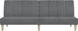 vidaXL Rozkładana kanapa 2-osobowa, jasnoszara, tapicerowana tkaniną 5