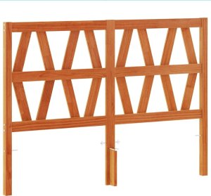 vidaXL Wezgłowie do łóżka, woskowy brąz, 160 cm, lite drewno sosnowe 2