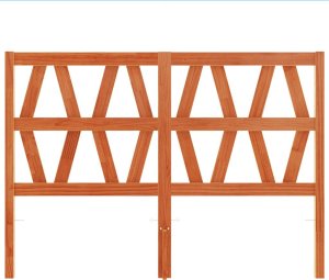 vidaXL Wezgłowie do łóżka, woskowy brąz, 160 cm, lite drewno sosnowe 4