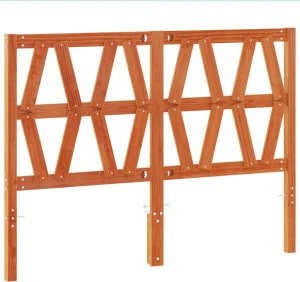 vidaXL Wezgłowie do łóżka, woskowy brąz, 160 cm, lite drewno sosnowe 6
