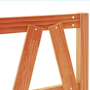 vidaXL Wezgłowie do łóżka, woskowy brąz, 160 cm, lite drewno sosnowe 7