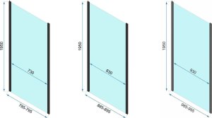 Rea Kabina Prysznicowa Przyścienna Rapid Slide Brush Gold 15