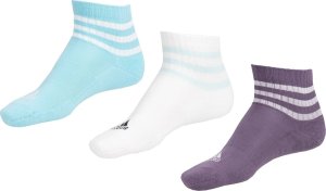 Adidas Skarpety adidas 3-Stripes Cushioned Sportswear Mid-Cut Socks 3P fioletowe, białe, niebieskie IJ8263 40-42 1