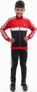 Adidas Dres dla dzieci adidas Essentials 3-Stripes Tiberio Track Suit czerwono-czarny IJ7083 164cm 1