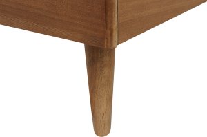 Beliani Łóżko LED drewniane 160 x 200 cm ciemne AURAY 9