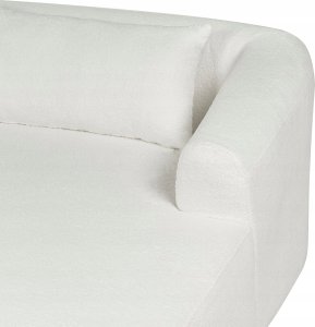 Beliani Narożnik boucle prawostronny biały SVANSELE 7