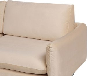 Beliani Narożnik welurowy prawostronny beżowy VINTERBRO 6