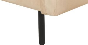 Beliani Narożnik welurowy prawostronny beżowy VINTERBRO 9