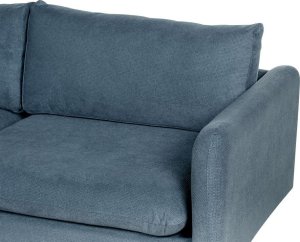 Beliani Prawostronny narożnik tapicerowany niebieski VINTERBRO 6