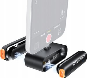 Mikrofon LensGo 2x Bezprzewodowy Mikrofon Krawatowy 50m na Telefon iPhone Lightning LensGo / 518C Mini 2