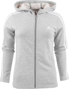 Adidas Bluza dla dzieci adidas Essentials 3-Stripes Full-Zip Hoodie szara IC3635 152cm 1