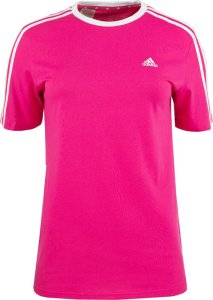 Adidas Koszulka dla dzieci adidas Essentials 3-Stripes Cotton Loose Fit Boyfriend Tee różowa IC3639 152cm 1