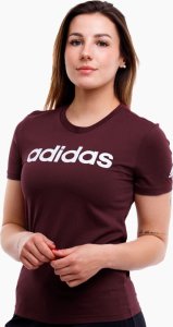 Adidas Koszulka damska adidas Loungewear Essentials Slim Logo Tee bordowa IM2829 S 1