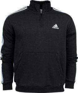 Adidas Bluza męska adidas Essentials Fleece 3-Stripes 1/4-Zip czarna HZ6235 XL 1