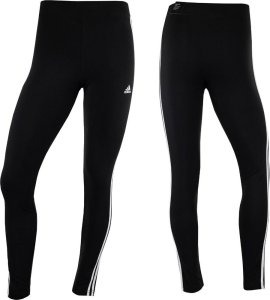 Adidas Legginsy dla dzieci adidas Essentials 3-Stripes Cotton Tights czarne IC3623 164cm 1