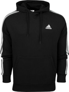 Adidas Bluza męska adidas Essentials French Terry 3-Stripes Hoodie czarna IC0435 XL 1