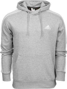 Adidas Bluza męska adidas Essentials French Terry 3-Stripes Hoodie szara IC0437 S 1